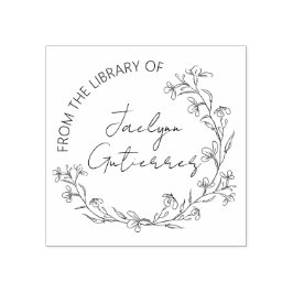 Bloemige Doodle Uit De Bibliotheek Van Rubberstempel