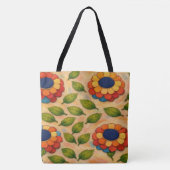 Bloemige Draaikolk Tote Bag (Voorkant)