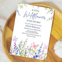 Bloemige 'Een Klein Wildbloemetje' Baby Shower
