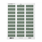 Bloemige Eenvoud 1 Moderne Groene Retouradres Etiket (Full Sheet)