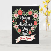 Bloemige eerste Moederdag nicht-kaart Kaart (Gele Bloem)