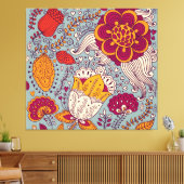  bloemige elegante achtergrond canvas afdruk (Insitu (Woonkamer))
