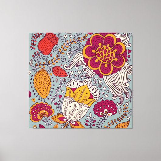  bloemige elegante achtergrond canvas afdruk (Voorkant)
