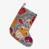  bloemige elegante achtergrond kleine kerstsok (Voorkant (Hangend))