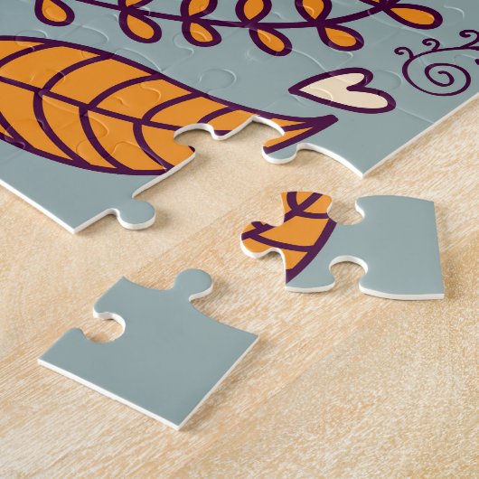  bloemige elegante achtergrond legpuzzel (Zijkant)