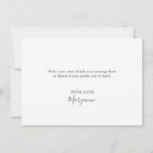 Bloemige Elegante Aquarel Blauwe Orchideeën Script Bedankkaart (Achterkant)