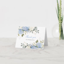 Bloemige Elegante Blauwe Hortensia Groene Dank Je