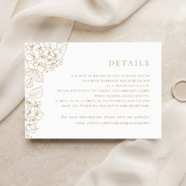 Bloemige Elegante Hydrangea Trouwkaart Details Kaart