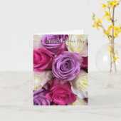 Bloemige Elegante Kleurrijke Rozen Moederdagkaart Kaart (Gele Bloem)