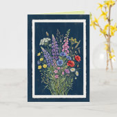 Bloemige Elegante Kunstkaart Kaart (Gele Bloem)