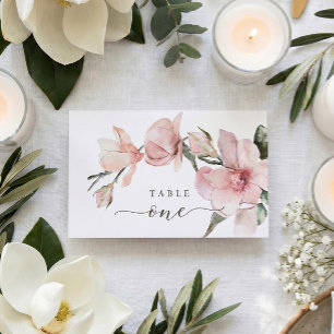 Bloemige Elegante Magnolia Trouwtafel Plaatskaart Plaatskaartje