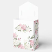 Bloemige Elegante Roze Hydrangea Bruiloft Bedankdoosjes (Geopend)
