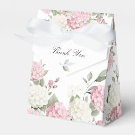 Bloemige Elegante Roze Hydrangea Bruiloft Bedankdoosjes