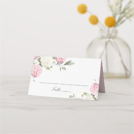 Bloemige Elegante Roze Hydrangea Plaatskaart Plaatskaartje