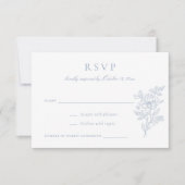Bloemige Elegante Vintage Trouw RSVP Uitnodiging (Voorkant)