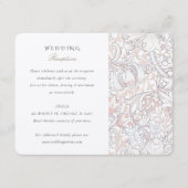  bloemige elegantie bruiloft receptie Kaart (Voorkant)