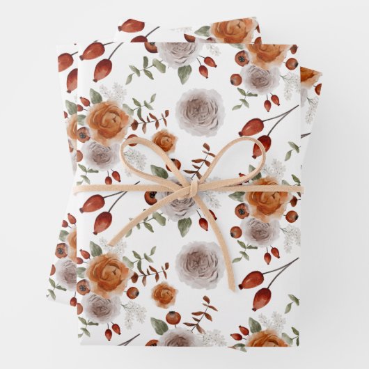 Bloemige en botanische cadeaupapiervellen inpakpapier vel (In situ)