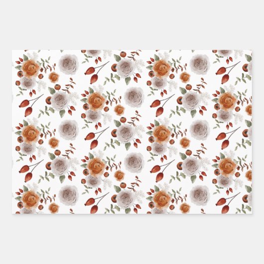 Bloemige en botanische cadeaupapiervellen inpakpapier vel (Voorkant)