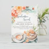 Bloemige en Eetbare Bruids Brunch Uitnodiging (Staand voorkant)