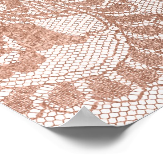 Bloemige en Kant Bruidsborrel Welkom Poster (Hoek)