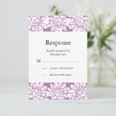 Bloemige en moderne RSVP Kaartje (Staand voorkant)