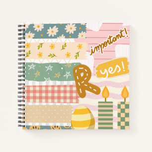 bloemige en pattereerde tapes girly collage notitieboek