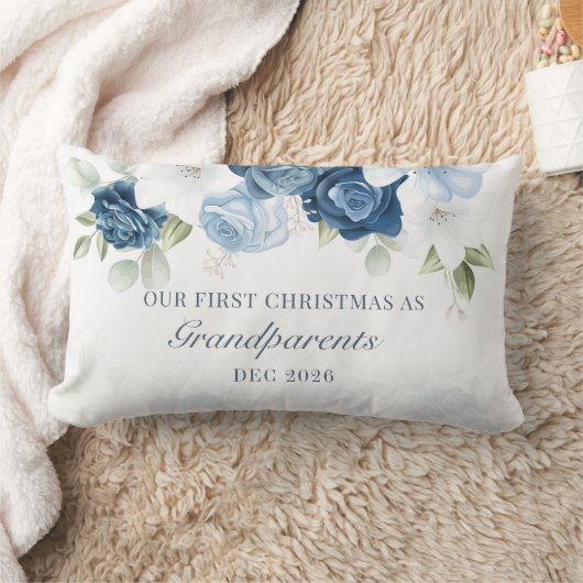 Bloemige Eucalyptus Grootouders 1e Kerstmis Kussen (Deken)