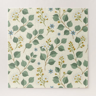 Bloemige eucalyptus naadloos patroon legpuzzel