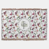 Bloemige familienaam Kolibrie Tuin & Bloemen Deken (Voorkant)