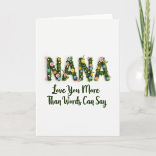 Bloemige familienaam liefde kaart
