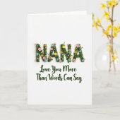 Bloemige familienaam liefde kaart (Gele Bloem)