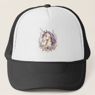 Bloemige Fantasie Eenhoorn (1) Trucker Pet
