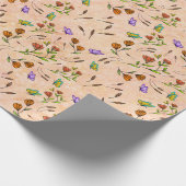 Bloemige Fantasievolle Cadeauverpakkings Papier (Hoek)