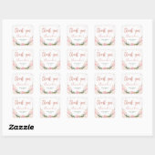 Bloemige Faux Rose Goud Bruiloft Sticker (Vel)