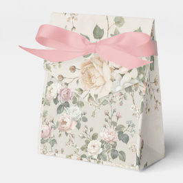 Bloemige Favor Dozen Bruidsdouche | Roze Roos Gard Bedankdoosjes