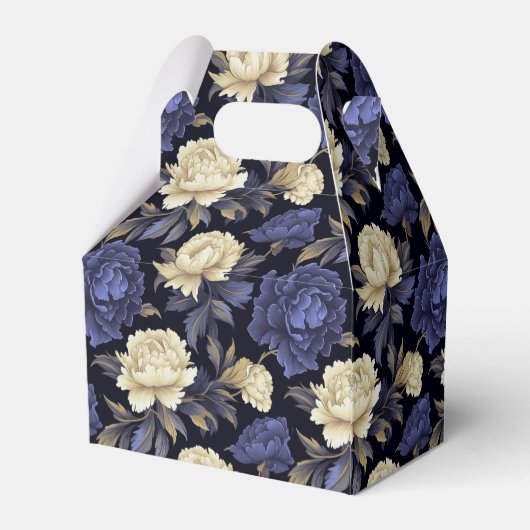 Bloemige Favor Treat Doos Bedankdoosjes (Achterkant)