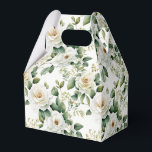 Bloemige Favor Verzorgingsdoos Bedankdoosjes<br><div class="desc">De feestelijke favorietenverpakkingsdoos wordt getoond met een prachtige witte rozen bloemenprint. 
Pas dit item aan of koop het zoals het is.
Tip: Voeg gewoon je lekkere traktaties toe en wat vrolijke linten.



Gelicenseerde afbeelding</div>