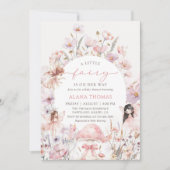 Bloemige Fee Baby Shower Uitnodiging (Voorkant)