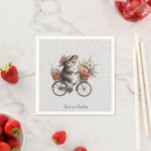 Bloemige Fiets Kitten Servetten (Insitu)
