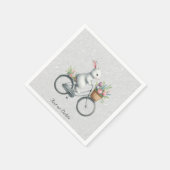 Bloemige Fiets Konijn Servetten (Hoek)