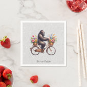 Bloemige Fietser Gorilla Servetten (Insitu)