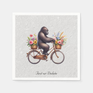 Bloemige Fietser Gorilla Servetten