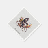 Bloemige Fietser Gorilla Servetten (Hoek)