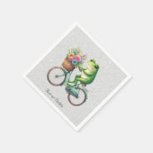 Bloemige Fietspad Kikker Servetten (Hoek)
