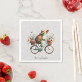 Bloemige Fietsschildpad Servetten (Insitu)