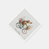 Bloemige Fietsschildpad Servetten (Hoek)
