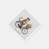 Bloemige Fietstijger Servetten (Hoek)