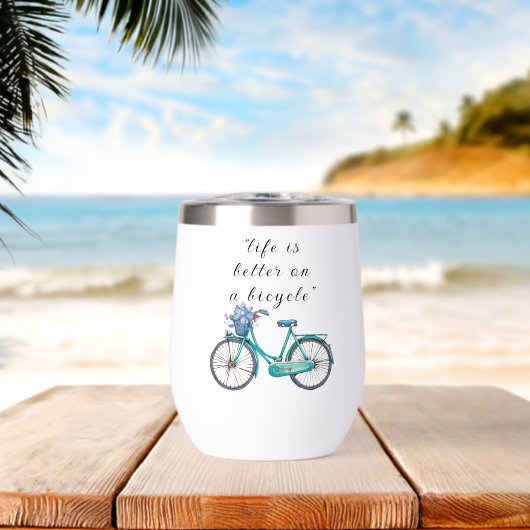 Bloemige Fietswaterverf Ontwerp Boho Chic (Strand (Gedraaid) )