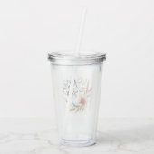 Bloemige fijne dag acryl drinkbeker (Achterkant)