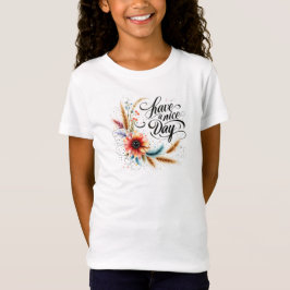 Bloemige fijne dag t-shirt